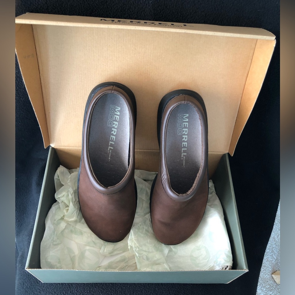 Merrell Men’s Brown Slip-On Mocs Size 9